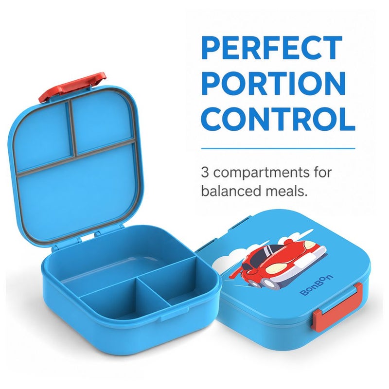 Bonbon - 3 Compartments Lunchbox with Cutlery - Car - Image 5