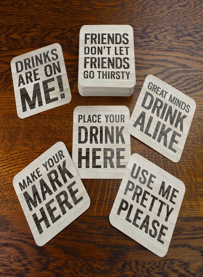 Lillian Rose Woodgrain Set of 36 Drinking Coasters - Image 5