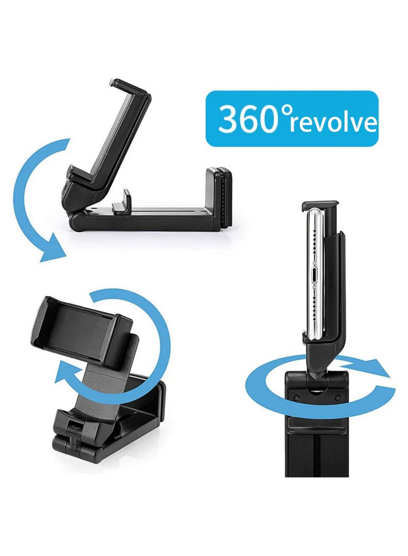 حامل هاتف محمول ، حامل قابل للطي قابل للدوران بزاوية 360 درجة ، حامل مكتبي ، معظم الهواتف المحمولة عالمية ، للمكاتب والمنزل والقطارات والطائرات - Image 2