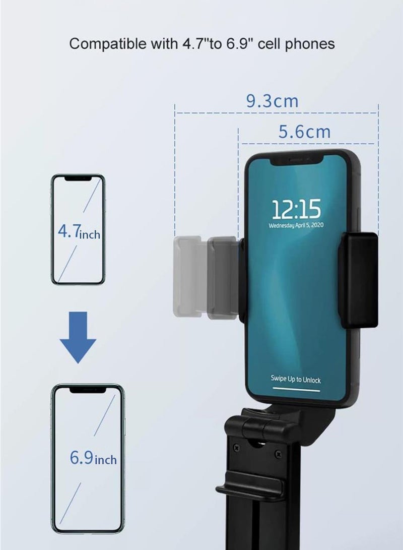 حامل هاتف محمول ، حامل قابل للطي قابل للدوران بزاوية 360 درجة ، حامل مكتبي ، معظم الهواتف المحمولة عالمية ، للمكاتب والمنزل والقطارات والطائرات - Image 5