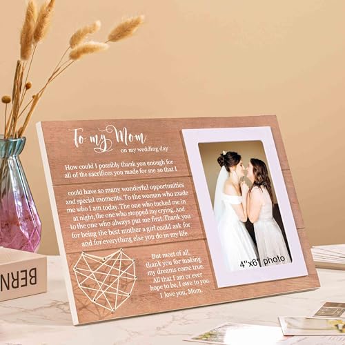 NZY Gifts for Mother of the Bride -to My Mom on My Wedding Day,How Could I Possibly Thank You Enough for All of the Sacrifices You Made for Me- Thank You Gift for Mom -Wedding Gifts for Mother -Bridal - Image 5