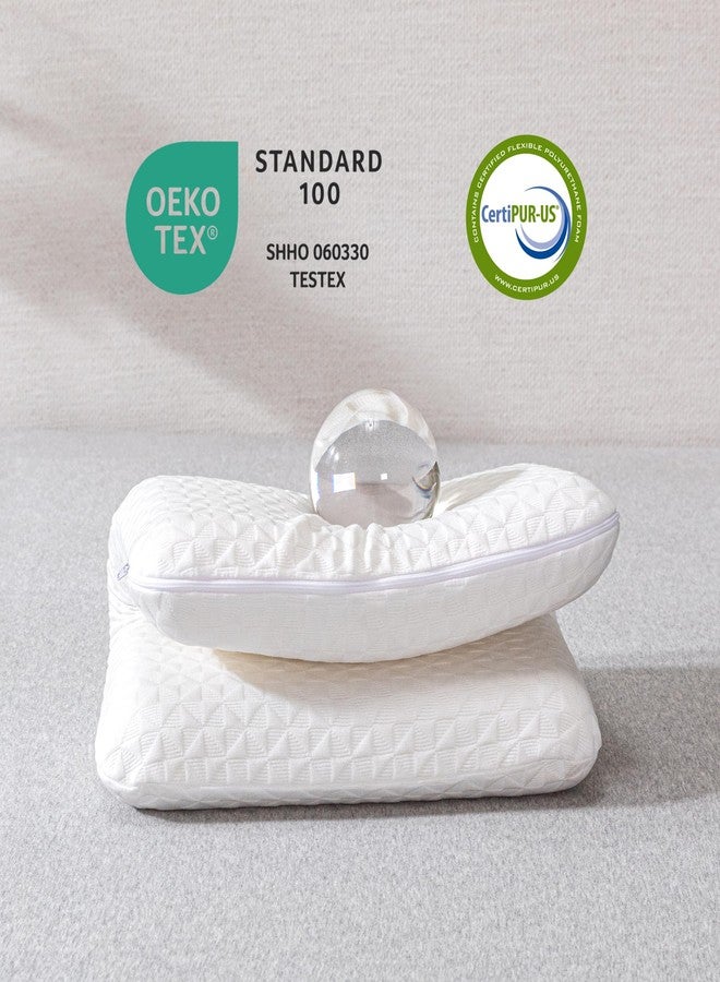 Hcore Ultra-Thin Gel Infused Memory Foam Stomach Sleeping Pillow, Slim Pillow for Side & Back Sleepers, CertiPUR-US - Standard, 2.75 inches - Image 5