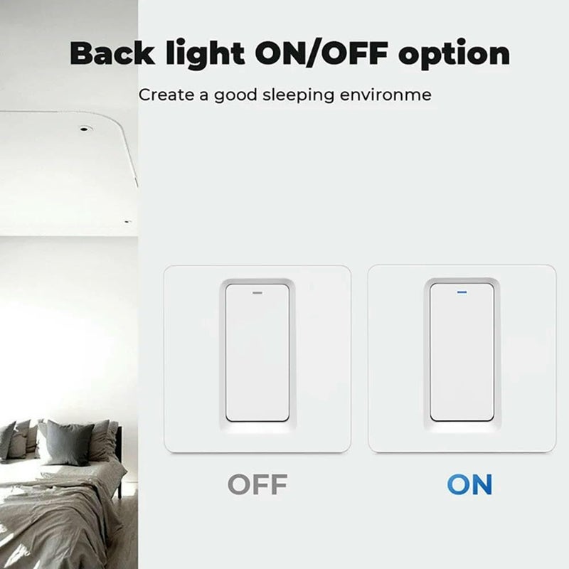 ELECDON Tuya ZigBee Smart Light Switch, No Neutral Wire & No Capacitor Required - | EU Standard 1/2/3 Gang Wall Switch, Voice Control with Alexa & Google Home - Image 3