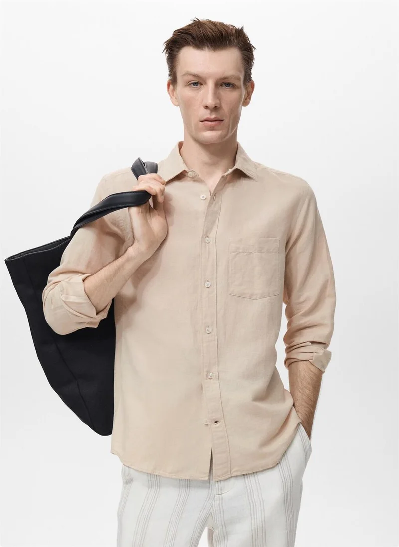 مانجو مان Pocket linen shirt
