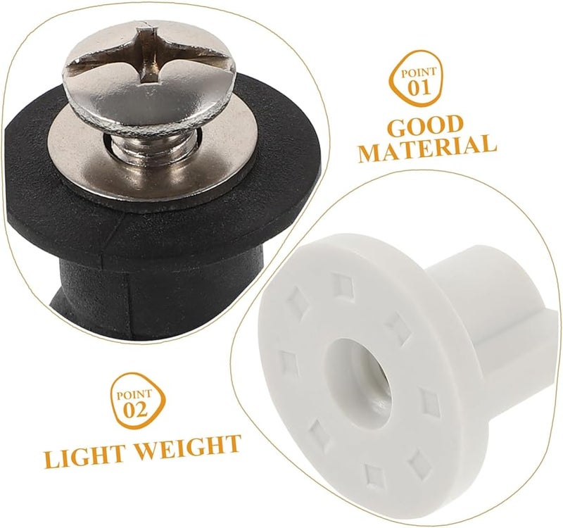 طقم استبدال مسامير مقعد المرحاض من الفولاذ المقاوم للصدأ مع براغي المفصلات والغسالات لمقعد الحمام - Image 4