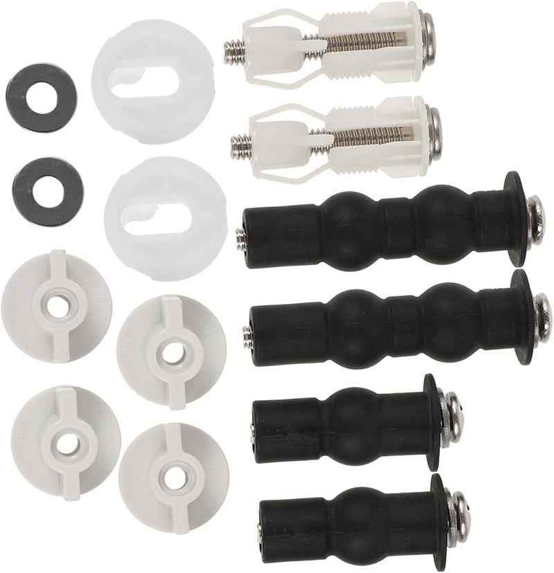 طقم استبدال مسامير مقعد المرحاض من الفولاذ المقاوم للصدأ مع براغي المفصلات والغسالات لمقعد الحمام - Image 2