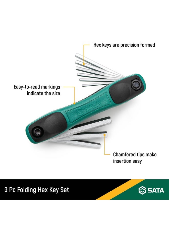 Sata SATA ST09122SJ 9-Piece SAE Hex Key Fold-Up Set  - Image 5