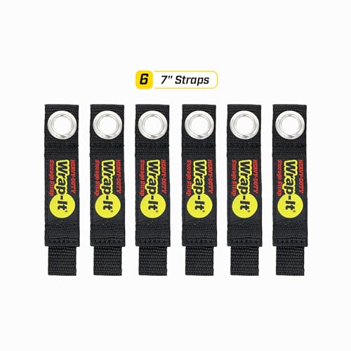 Wrap-It Storage Heavy-Duty Wrap-It Storage Straps, 7-inch (6 Pack) - Hook and Loop Tool Cord Organizer, Extension Cord Hanger, Kitchen Cord Keeper, Cable Straps for Cords, Hoses, Rope, RV, and Garage Organization - Image 3