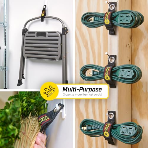 Wrap-It Storage Heavy-Duty Wrap-It Storage Straps, 7-inch (6 Pack) - Hook and Loop Tool Cord Organizer, Extension Cord Hanger, Kitchen Cord Keeper, Cable Straps for Cords, Hoses, Rope, RV, and Garage Organization - Image 4