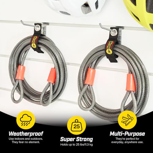 Wrap-It Storage Heavy-Duty Wrap-It Storage Straps, 7-inch (6 Pack) - Hook and Loop Tool Cord Organizer, Extension Cord Hanger, Kitchen Cord Keeper, Cable Straps for Cords, Hoses, Rope, RV, and Garage Organization - Image 2