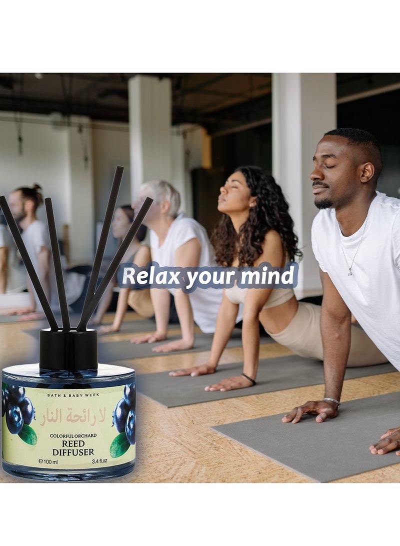 SänHahn 100ml Reed Diffuser Set : Blackcurrant Blended Fragrance Diffuser Air Fresheners Long-Lasting Aromatherapy Diffusers for Home Bedroom Bathroom Office Decor (10% Conc) - Image 4