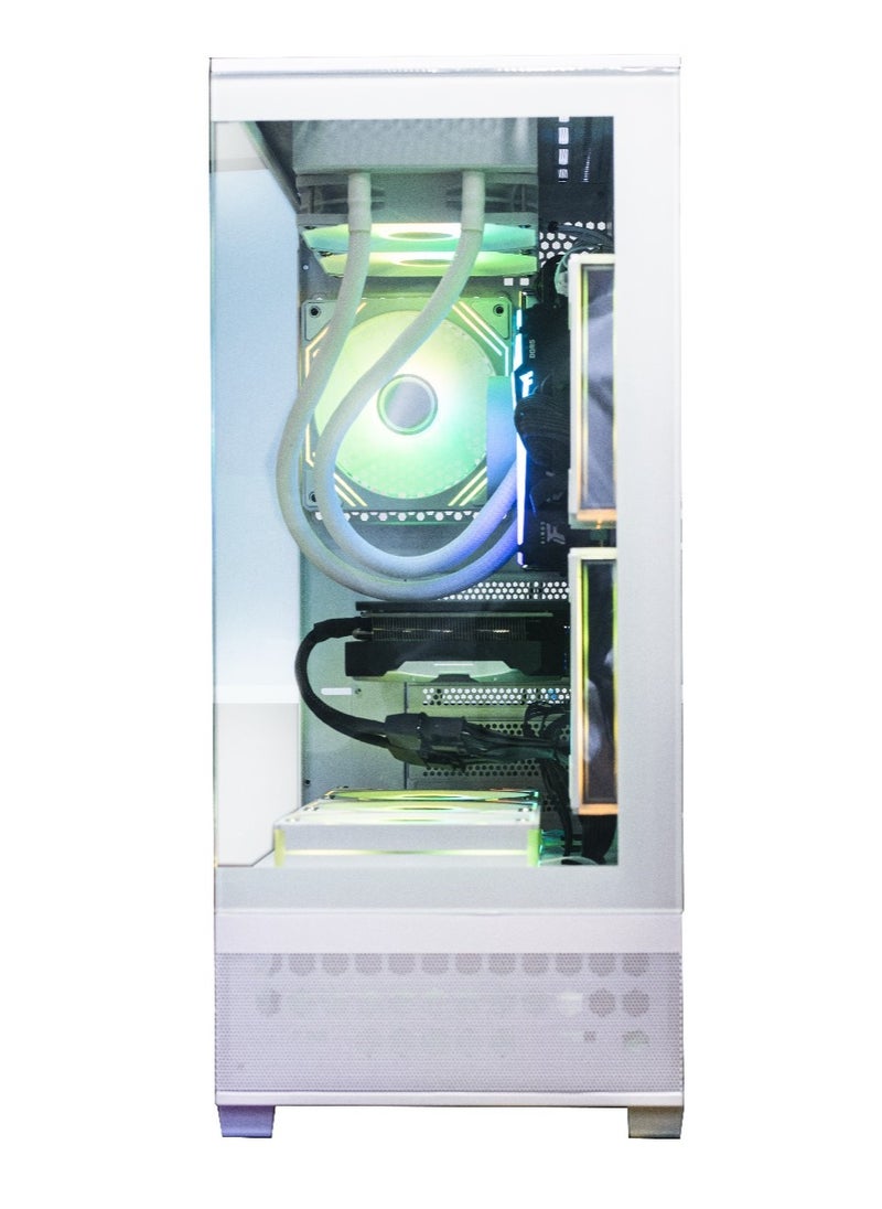 NANOTECH - Arctic Blizzard Gaming PC, AMD Ryzen 5 7600X 4.7 GHz AM5 105W Desktop Processors, 6 Cores & 12 Threads, DDR5 32GB (2*16) 6000MHz Ram, Nvidia GeForce RTX 4060 OC Edition 8GB GDDR6 GPU, 1TB NVMe M.2 SSD, 2 Fan AIO Liquid Cooler, 650W 80 Plus Standard Power Supply, Windows 11 Pro | Wi-Fi - Image 1