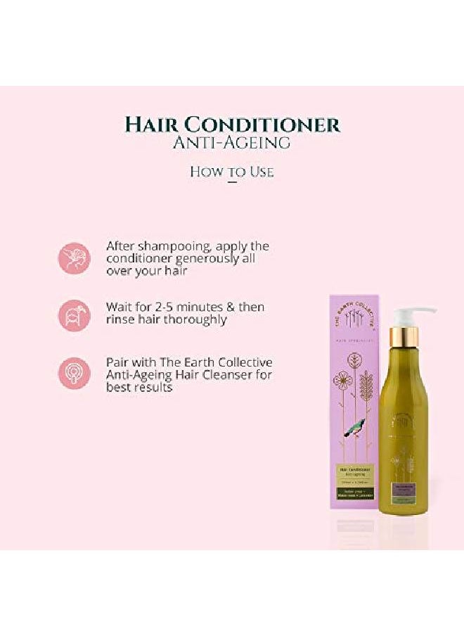 THE EARTH COLLECTIVE - Antiageing Hair Conditioner 200 ml Promotes Intense Hydration To dull Hair No Harmful Chemicals - Image 1