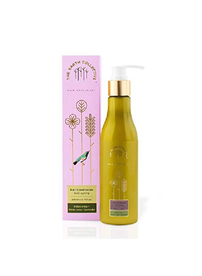 THE EARTH COLLECTIVE - Antiageing Hair Conditioner 200 ml Promotes Intense Hydration To dull Hair No Harmful Chemicals - Image 1