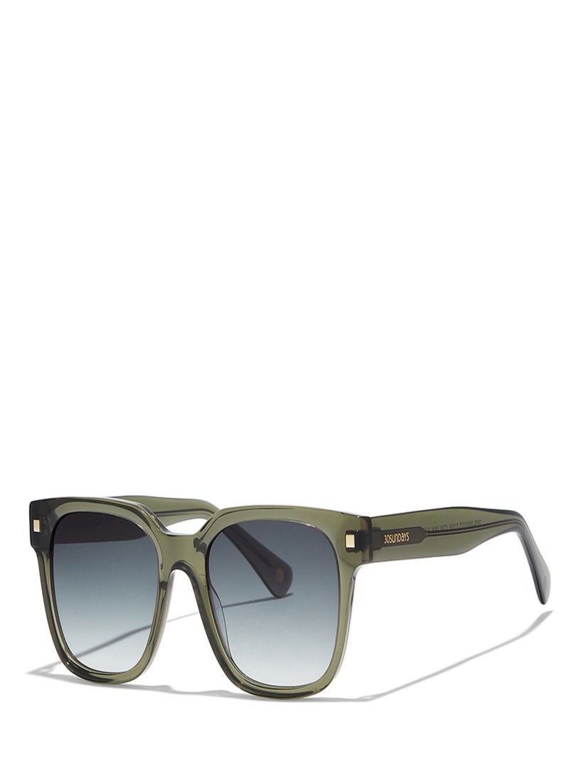 30Sundays 30Sundays Isle Unisex Sunglasses by eyewa, Olive Green  - Image 2