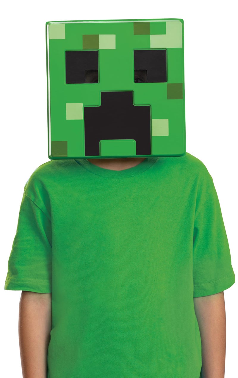 Disguise Minecraft Creeper Mask Official Minecraft 3D Paper Mask with Adjustable Strap One Size - Image 2