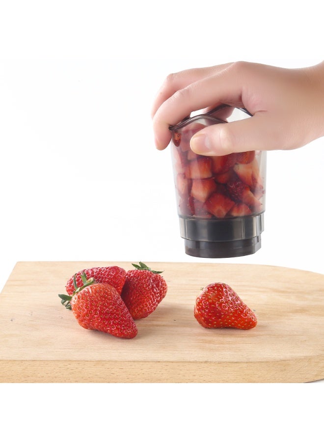 Strawberry Slicer with Stainless Blades | Egg  Fruit Slicer Cup for Banana, Cucumber, Mushroom | ABS Detachable Kitchen Gadget - Precision Berry Cutter Tool - Image 3
