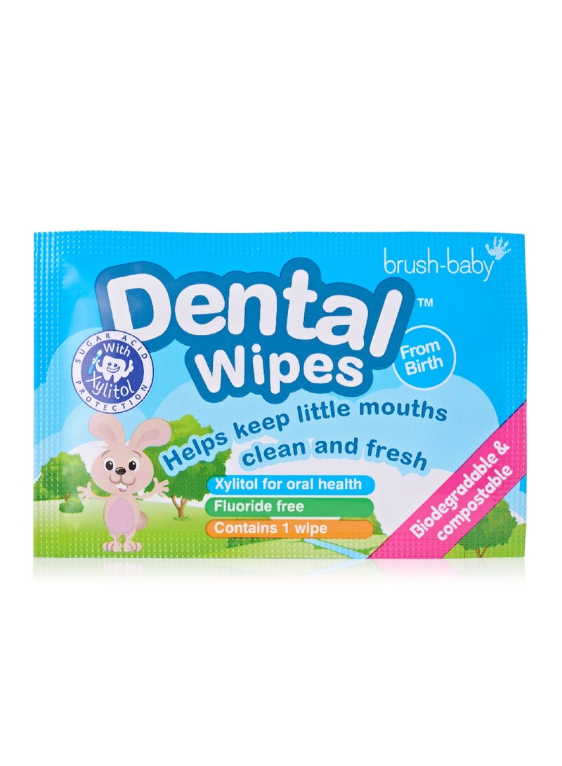 Brush-Baby Dental Wipes for Babies | Fluoride Free | Individually Wrapped | 28 Wipes | Suitable from Birth - Image 2
