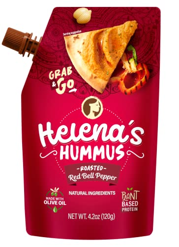 Helena Hummus (3-pack), Shelf-Stable, No Added Preservatives, 2 Natural Classic 4.23 oz and 1 Roasted Bell Pepper Hummus To-Go, 4.23 oz (1 Tripack) - Image 4