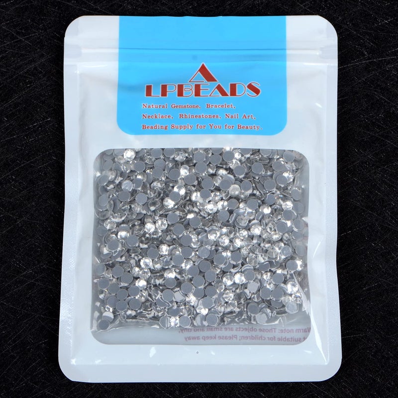 LPBeads 700 قطعة من الكريستال الزجاجي الشفاف SS30 مع لاصق حراري، كريستالات مستديرة مسطحة للزينة، للأشغال اليدوية، فن الأظافر، فن الوجه، الملابس، الأحذية، الحقائب، DIY - Image 5