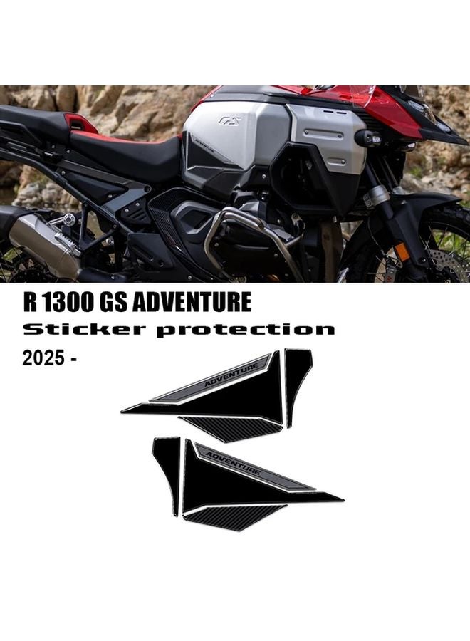 Black Set 3D Resin Tank Pad Sticker Kit For BMW R 1300 GS Adventure 2024 2025 - Image 1