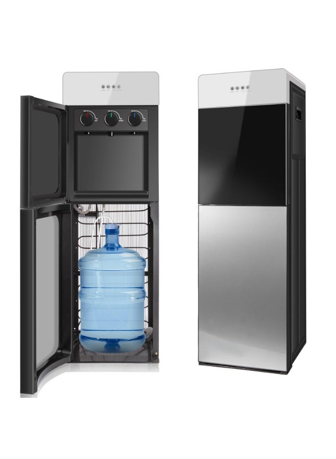 WALALLA Bottom Loading Water Dispenser for 5 Gallon Bottles, Hot Cold & Warm Temperature, Stainless Steel Freestanding Water Cooler Dispenser for Home & Office, Silver Gray - Image 1