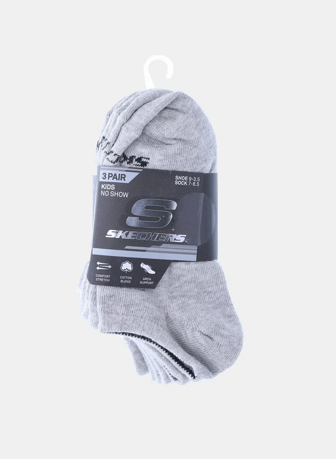 SKECHERS 3-Piece Ankle Length Sports Socks Set - S114041B-020