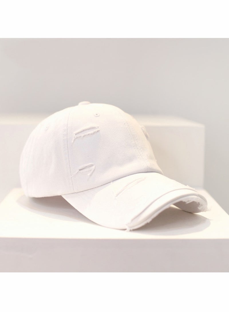 SOLARAE قبعة بيسبول عتيقة زرقاء متآكلة قابلة للتعديل من القطن للرجال والنساء - Image 2