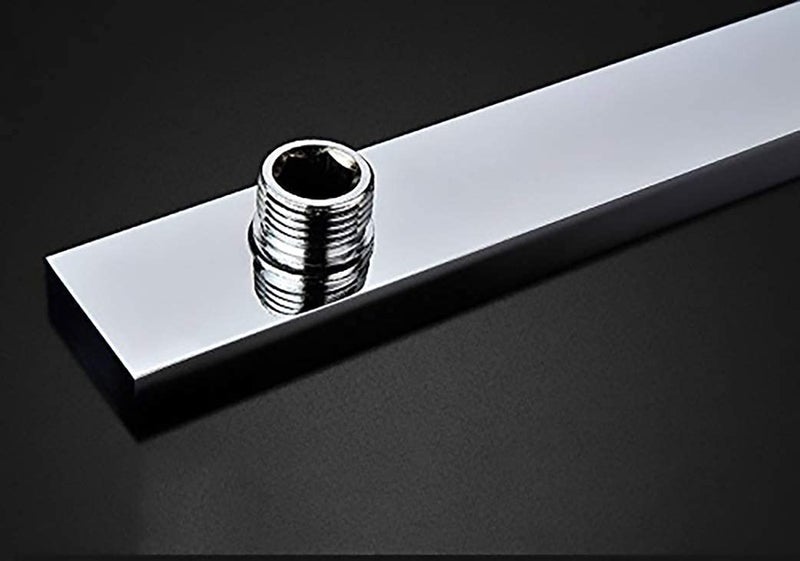 TOSCH Stainless Steel 304 SQUARE ULTRA SLIM Rainfall Shower 8 Inch Ultra Slim With 18” Rectangle Shower Arm Chrome Finish - Image 4