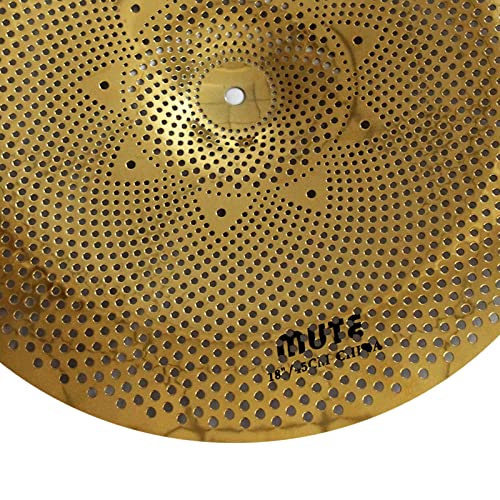 Arborea Low Volume Cymbal 18" China Mute Golden Drum Cymbal For Practice - Image 5