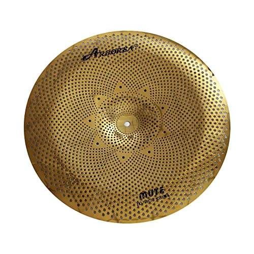 Arborea Low Volume Cymbal 18" China Mute Golden Drum Cymbal For Practice - Image 1