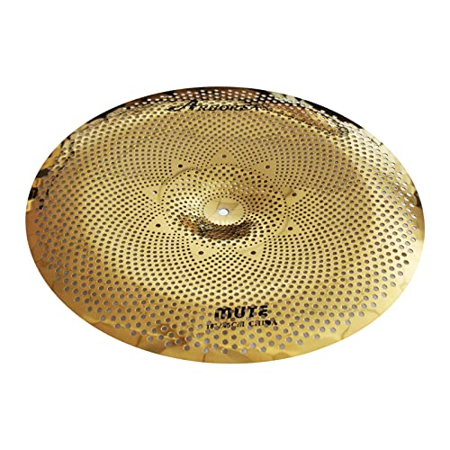 Arborea Low Volume Cymbal 18" China Mute Golden Drum Cymbal For Practice - Image 3