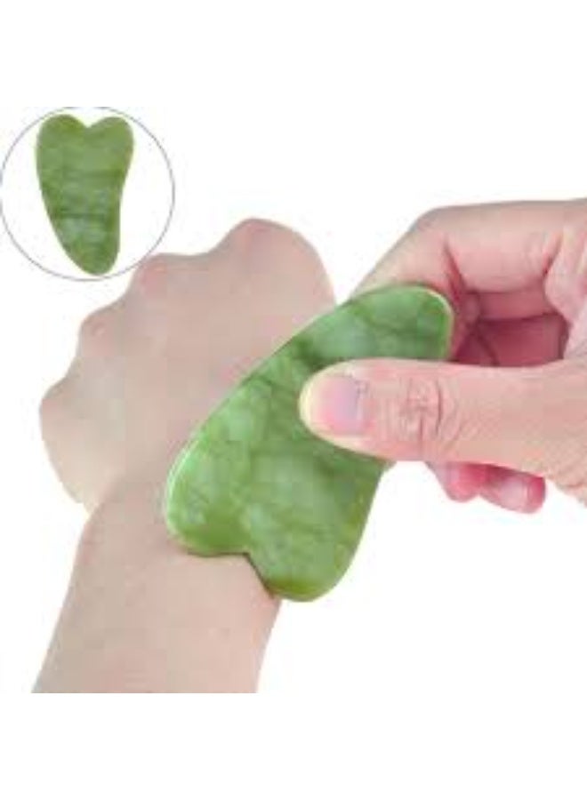 Green Jade Guasha Green Custom Facial Body Scraping Massage Tool Green Jade Gua Sha Guasha Board - Image 2