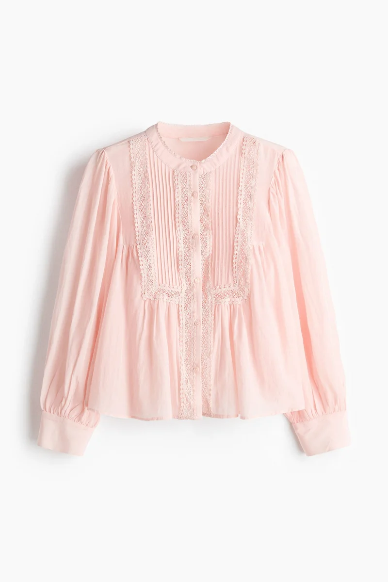 اتش اند ام بلوزة بطيات رفيعة