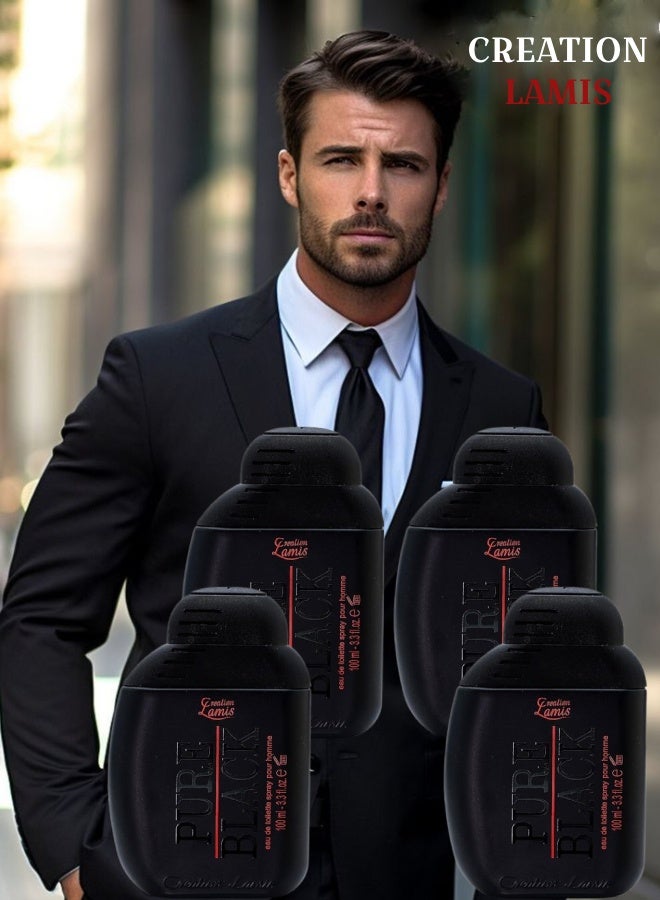 Creation Lamis 4 Pieces Pure Black Perfume 100ML - Image 1