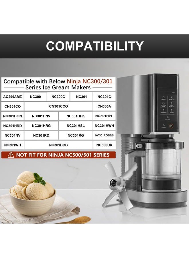 Gropecan شفرة بديلة لملعقة الخلط لجهاز صنع الآيس كريم نينجا NC300 NC299AMZ NC301 CN305A، آلة الآيس كريم، السوربيه، الميلك شيك، الزبادي المجمد، ملحقات من الفولاذ المقاوم للصدأ، أجزاء خلط - Image 2