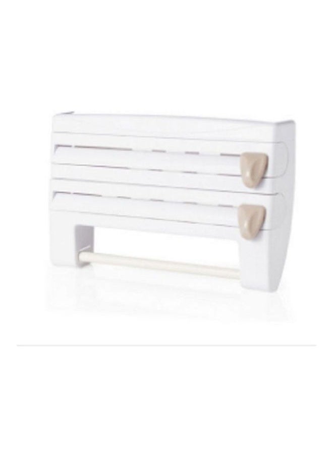 Bukela Tissue Dispenser and Wrap Holder Shelf with Cutter, Modern Minimalist Design for Home and Office  - Image 1