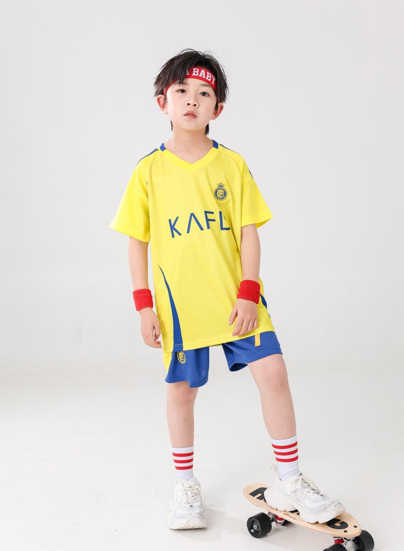 YITI Football Jersey Set for Kids Boys Girls Football Jersey Kit Children Football Uniforms Short-sleeved Football Shirts With Socks Sportswear-22  - Image 5