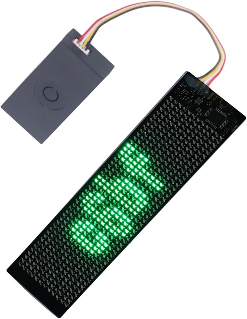 Programmable LED Panel for Shop Car Bar Hotel, Controlled Green LED Sign Display for Cycling Birthday Celebration, Portable Micro USB Charging Screen - Image 1