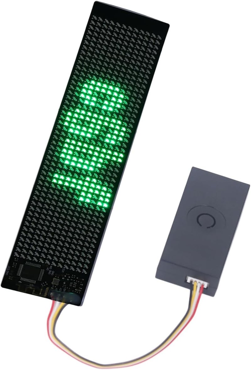 Programmable LED Panel for Shop Car Bar Hotel, Controlled Green LED Sign Display for Cycling Birthday Celebration, Portable Micro USB Charging Screen - Image 5