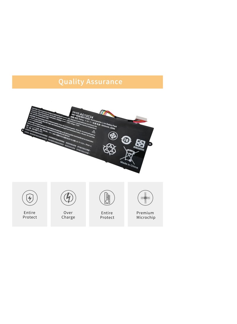 Terabyte AC13C34 Laptop Battery for Acer Aspire V5-122P V5-132P E3-111 E3-112V E3-111-C0M6 E3-111-C0UM E3-111-C5AL ES1-111M MS237 - Image 4
