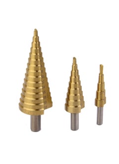 NityaEcommerce nitya 3X HSS Drill Bit Steel Large Step Cone Hole Cutter Titanium Set 4122032mm Concrete Drill Drilling Stainless Steel Hex  - Image 1