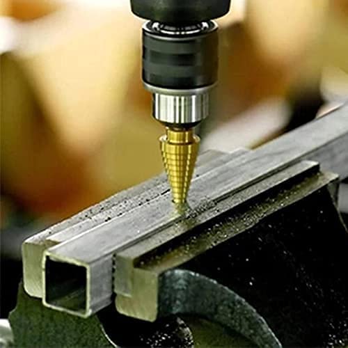 NityaEcommerce nitya 3X HSS Drill Bit Steel Large Step Cone Hole Cutter Titanium Set 4122032mm Concrete Drill Drilling Stainless Steel Hex - Image 4