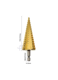 NityaEcommerce nitya 3X HSS Drill Bit Steel Large Step Cone Hole Cutter Titanium Set 4122032mm Concrete Drill Drilling Stainless Steel Hex  - Image 3