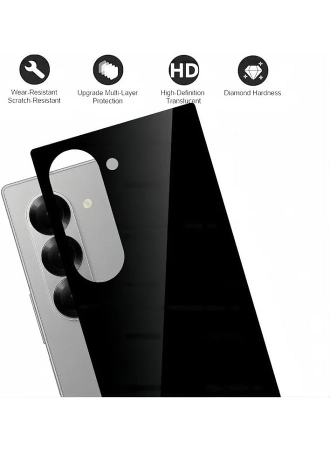 Muzz Screen Protector for Samsung Galaxy Z Fold 7, 9H Hardness, 2.5D Curved Tempered Glass, Anti-Scratch, Bubble Free for Z fold7 5G (Privacy Front And Back Black Glass 1 Pack) - Image 2