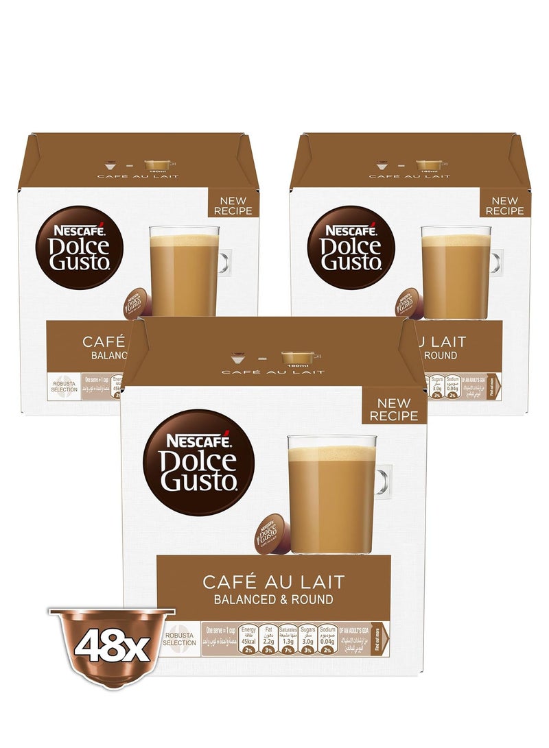 Dolce Gusto Nescafe Cafe Au Lait Coffee Capsules (48 Capsules) - Image 1