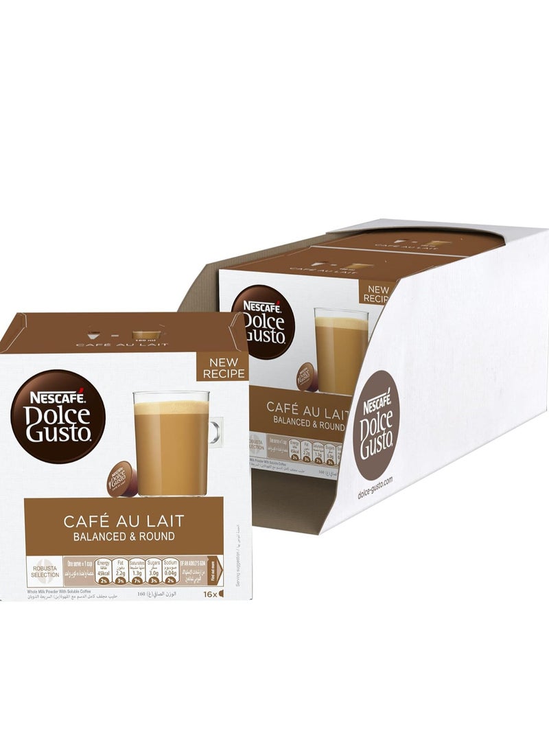 Dolce Gusto Nescafe Cafe Au Lait Coffee Capsules (48 Capsules) - Image 2