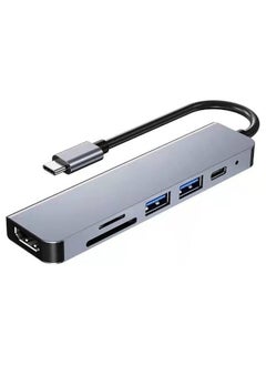 XLT 6in1 Type C to HDTV Hub 4K Compatible with MacBook Pro XPS and More USB C Devices  - Image 1