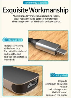 XLT 6in1 Type C to HDTV Hub 4K Compatible with MacBook Pro XPS and More USB C Devices  - Image 3