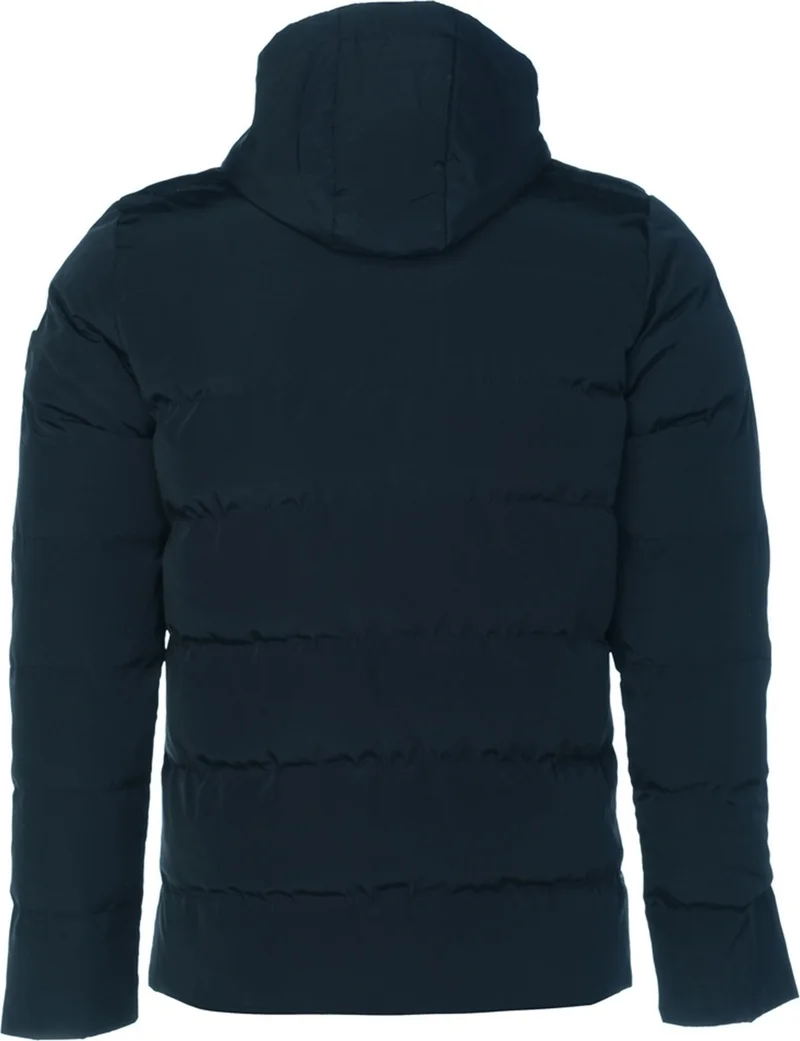 سيفيست Men's Navy Blue Water and Windproof Hooded Thick Puffer Migrogelli Coat & Jacket